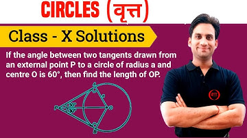 If the angle between two tangents drawn from an external point P to a circle of radius a and