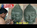 Buddha art  buddha face making with clay  buddha face art  arttech