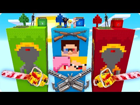 🔥ЧАНК ШЕДИ ЛЕСКИ И НУБИКА ПРОТИВ БЛИЗНЯШЕК В МАЙНКРАФТ! БИТВА ЧАНКОВ АТОМИК ХАРТ MINECRAFT