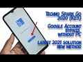 Tecno Spark Go 2020 Frp Unlock Android 10 || ( KE5 ) Google Account Bypass without pc trick 2021 kps