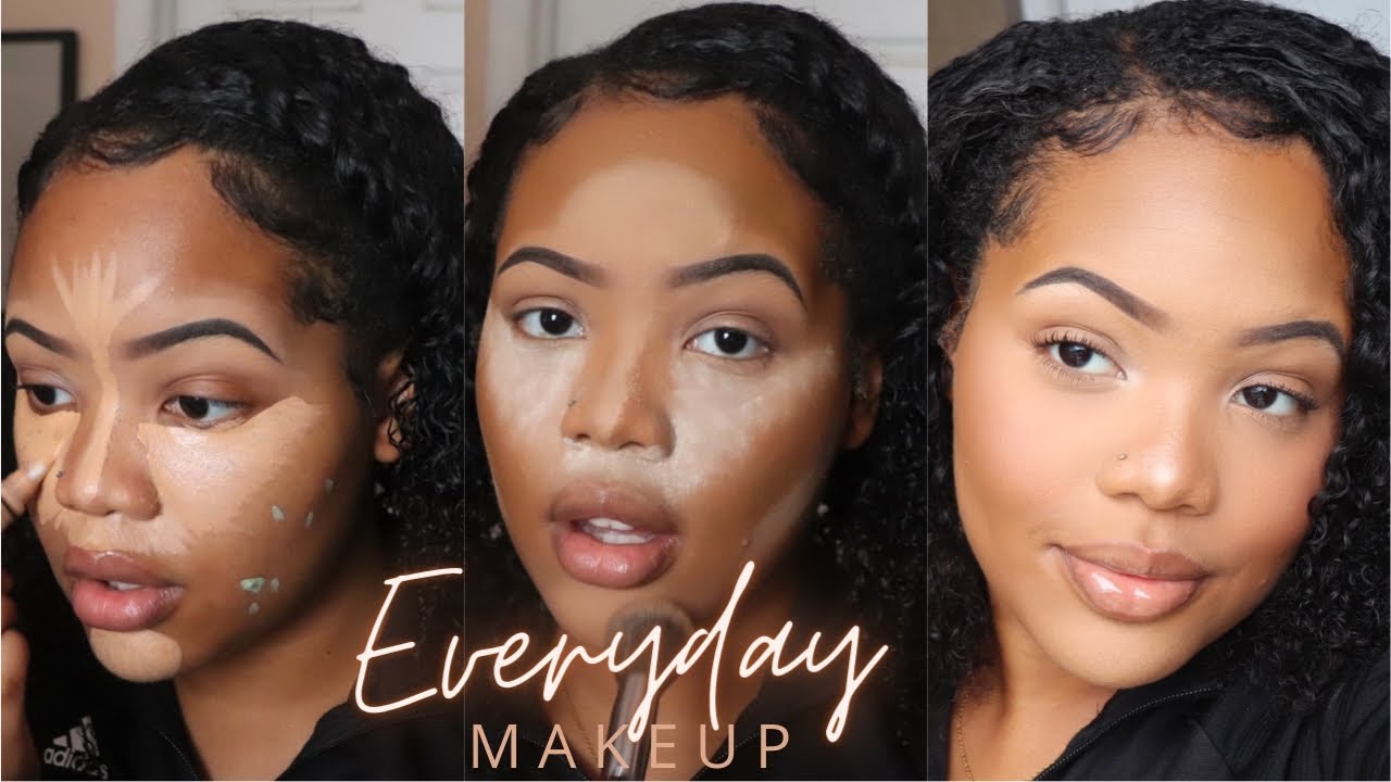 Beginner Friendly Makeup Tutorial using Drugstore products only 🫶🏾 #, makeup tutorial black girl