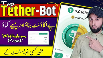Tap Tether Bot new earning website without investment | Tap Tether Bot with withdraw proof |