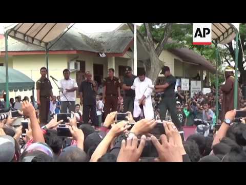 Gay Couple Publicly Caned in Indonesia