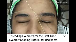 first time threading eyebrow shaping step by step.