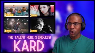 KARD | 'Hola Hola', 'Red Moon', 'Enemy' & BM 'LIE' REACTION | The talent here is endless!