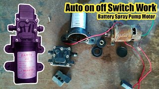 How to work auto on off spray pump motor when hendal push and release