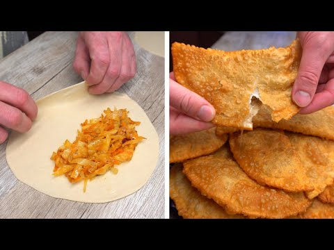 CRISPY CHEBUREKS WITH CABBAGE! The secret of cooking from #gromovguru