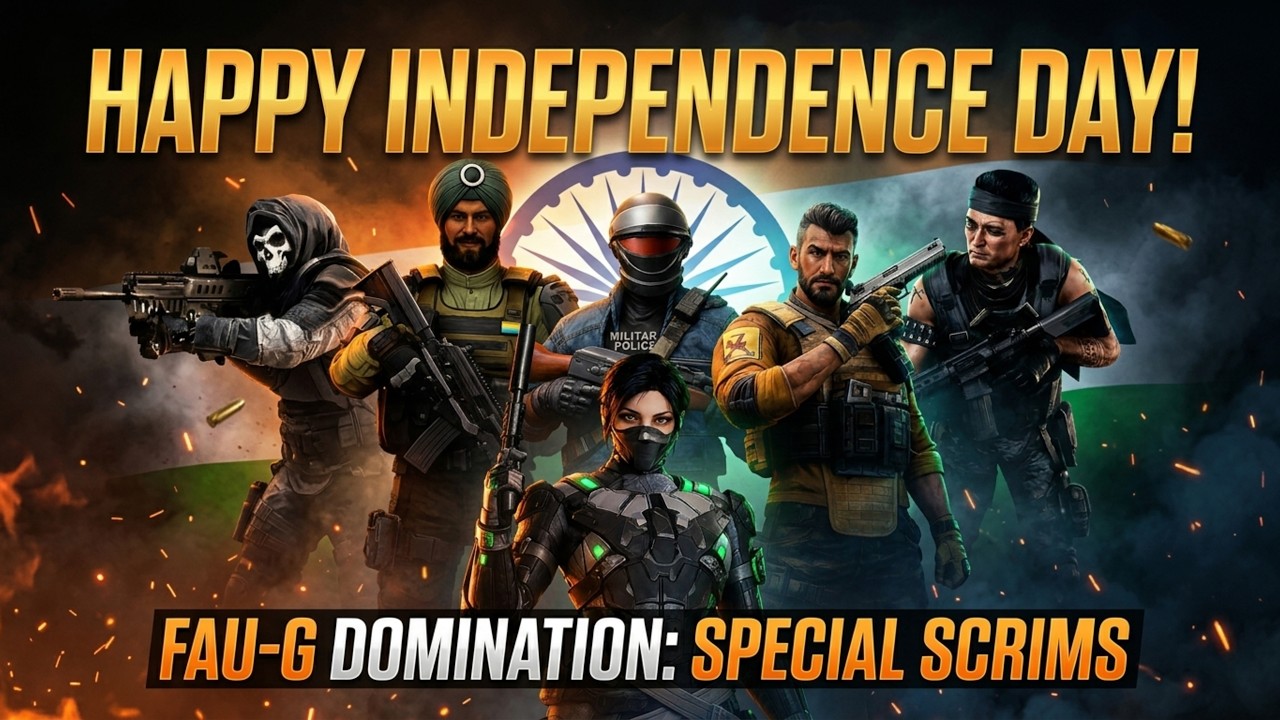 FAUG domination HAPPY INDEPENDEBCE DAY Special Scrims total of 220inr pp @FAU-G: Domination​