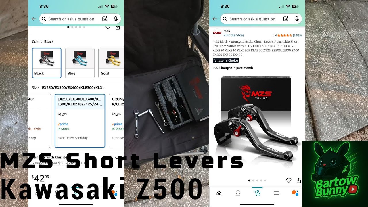 manuver Kawasaki 2024 Z500 Short Levers Install (MZS Tunning) - YouTube