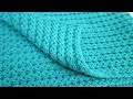 おうち時間！棒編みで編む、リバーシブル（両面模様）ひざ掛けの編み方　How to knit a reversible lap blanket