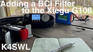 POTA at Fort Dobbs: Testing a BCI filter (and--whoops!--depleting a battery) with the Xiegu G106