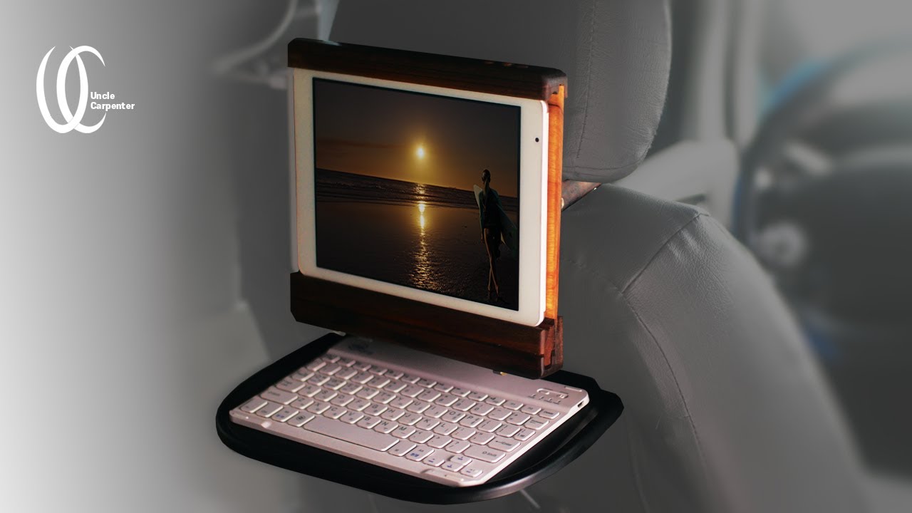 Create a headrest monitor using a 10inch tablet left at home/Car