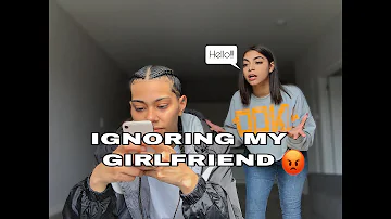 IGNORING MY GIRLFRIEND PRANK (SHE TRIES TO KILL ME)