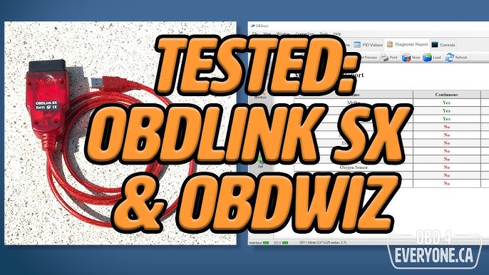 Original OBDLink SX USB 425801 Diagnostic Interface & OBDWiz Software for  Windows Android Laptop Smart Phone