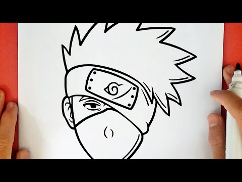 HOW TO DRAW KAKASHI FACE FROM NARUTO /// COMO DESENHAR O ROSTO DO KAKASHI 