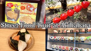 10 Amazing Japanese Street Food Tour in Akihabara! Food from Anime \& video game are also available!