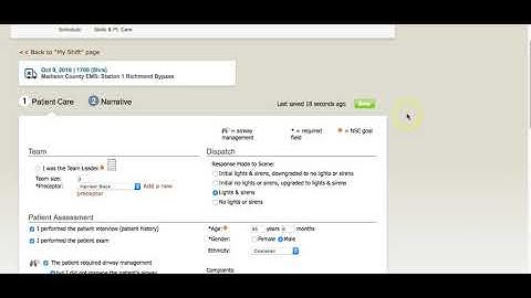 Recording EMT Patient Contacts in Fisdap