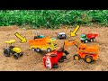Dump Truck Accident Rescue by JCB Tractor and Pickup Toy Vehicles Cartoon | Jcp Cartoon Moving 