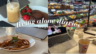 weekend vlog 🍓 living alone diaries, cooking pasta, sketching, going out, mini daiso haul