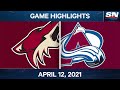 NHL Game Highlights | Coyotes vs. Avalanche - Apr. 12, 2021