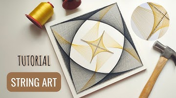 Tutorial completo Mandala de String art | Quadros de pregos e linhas