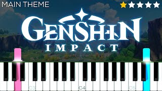 Genshin Impact Main Theme | EASY Piano Tutorial