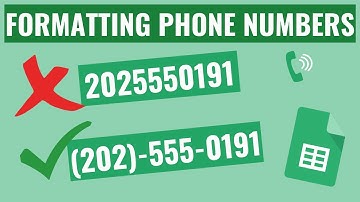CUSTOM FORMATTING OF PHONE NUMBERS IN GOOGLE SHEETS