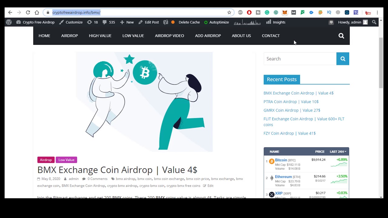 BMX Exchange Coin Airdrop | Crypto Free Airdrop