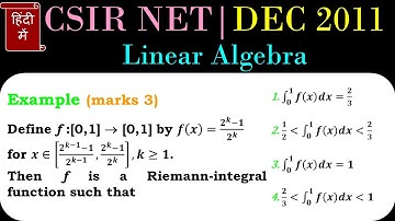 CSIR NET MATHEMATICS | Real Analysis | Riemann Integration DEC 2011 (हिंदी में)
