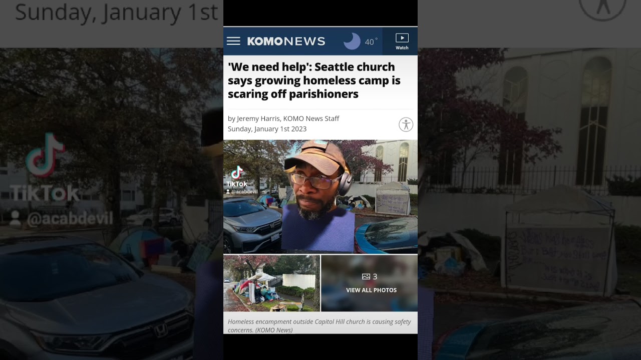 ⁣Seattle Church complains about homeless camps and that's not Christ-like. #seattle #shorts #hom