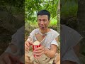 Poor homeless person drinks coca cola for the first time shorts