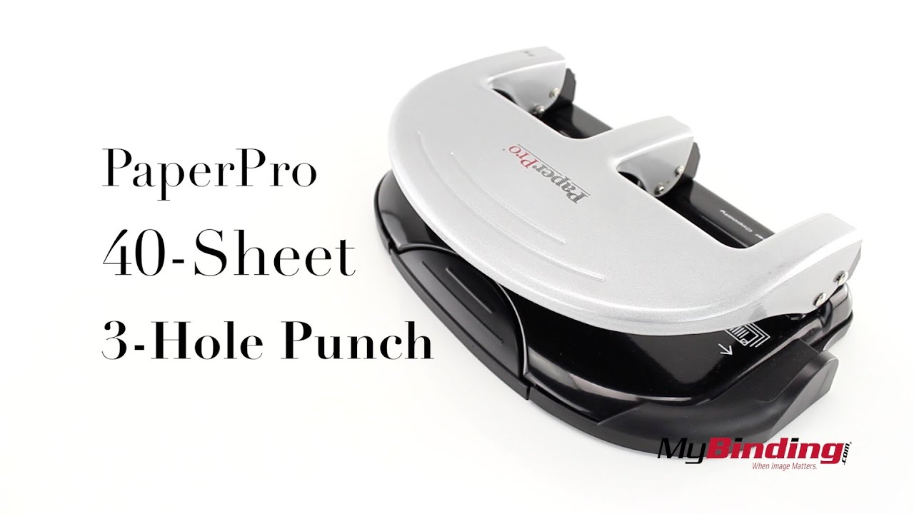 PaperPro 40 Sheet 3 Hole Punch YouTube