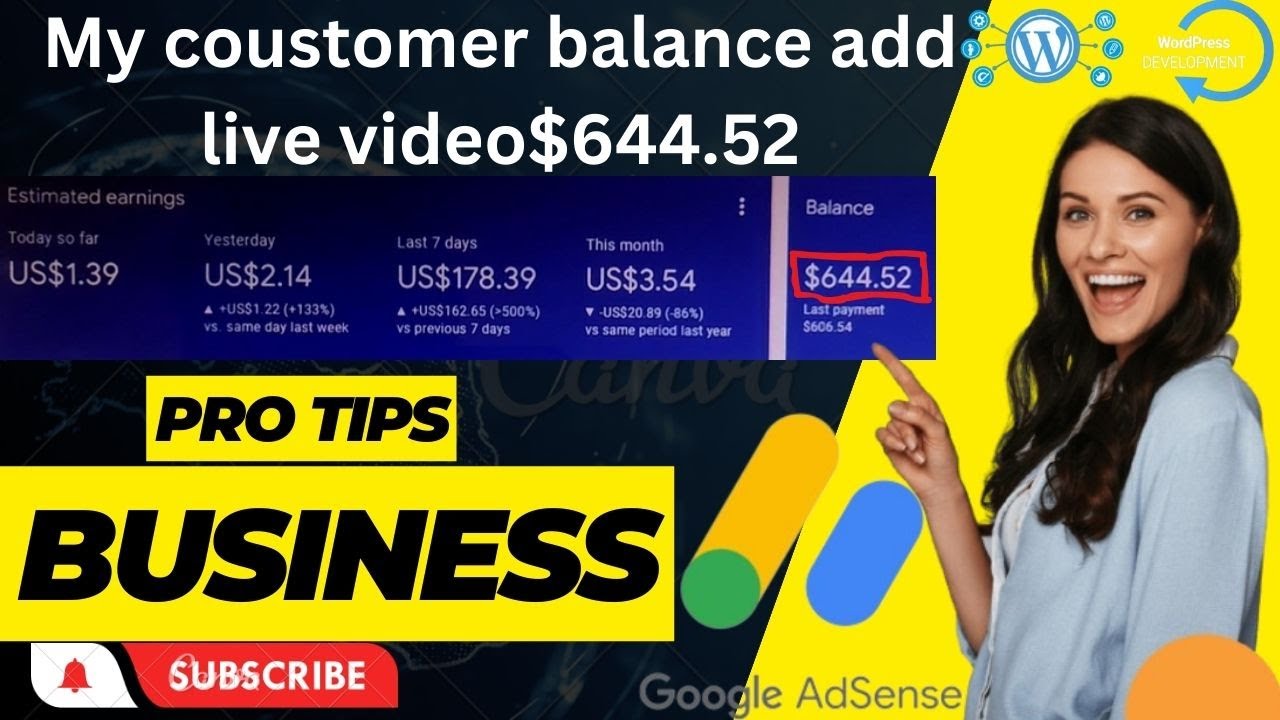Adsense Loading Balanc Add $644.52 coustomer live video|| Adsense Loading safe method|