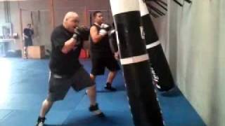 Papa Bear Doing Bagwork