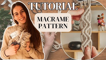 DIY Macrame Pattern | Tutorial 4K | Double Half Hitch Knot