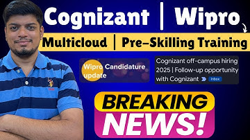 🔥Wipro Pre-Skilling Training | Cognizant GenC Survey | Cognizant Multicloud Opportunity | Updates