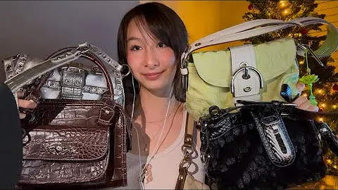 Purse collection ASMR | Lofi Tapping and Scratching