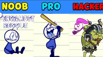Noob Vs Pro Vs Hacker - Pencil boy - pull the pin || rescue princess gameplay walkthrough