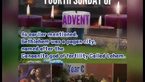 FOURTH SUNDAY OF ADVENT. YEAR C.