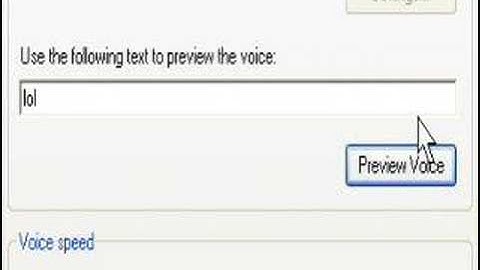 Voice Speech - Windows XP