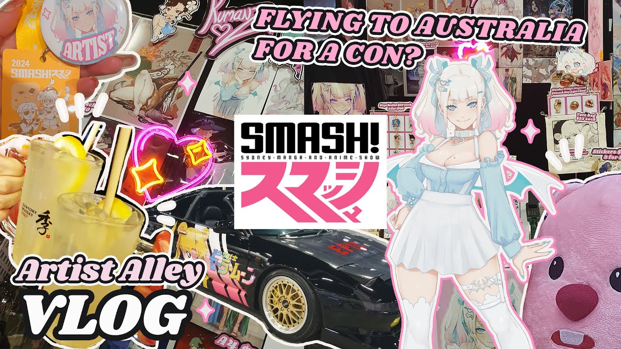 Artist Alley Newbie Tables Overseas! [SMASH CON SYDNEY 2024] vlog