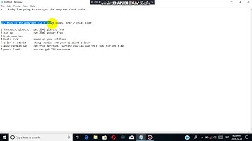 Army men cheat codes