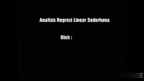 ANALISIS REGRESI MENGGUNAKAN MS.EXCEL DAN SPSS ||• UNRAM 2019