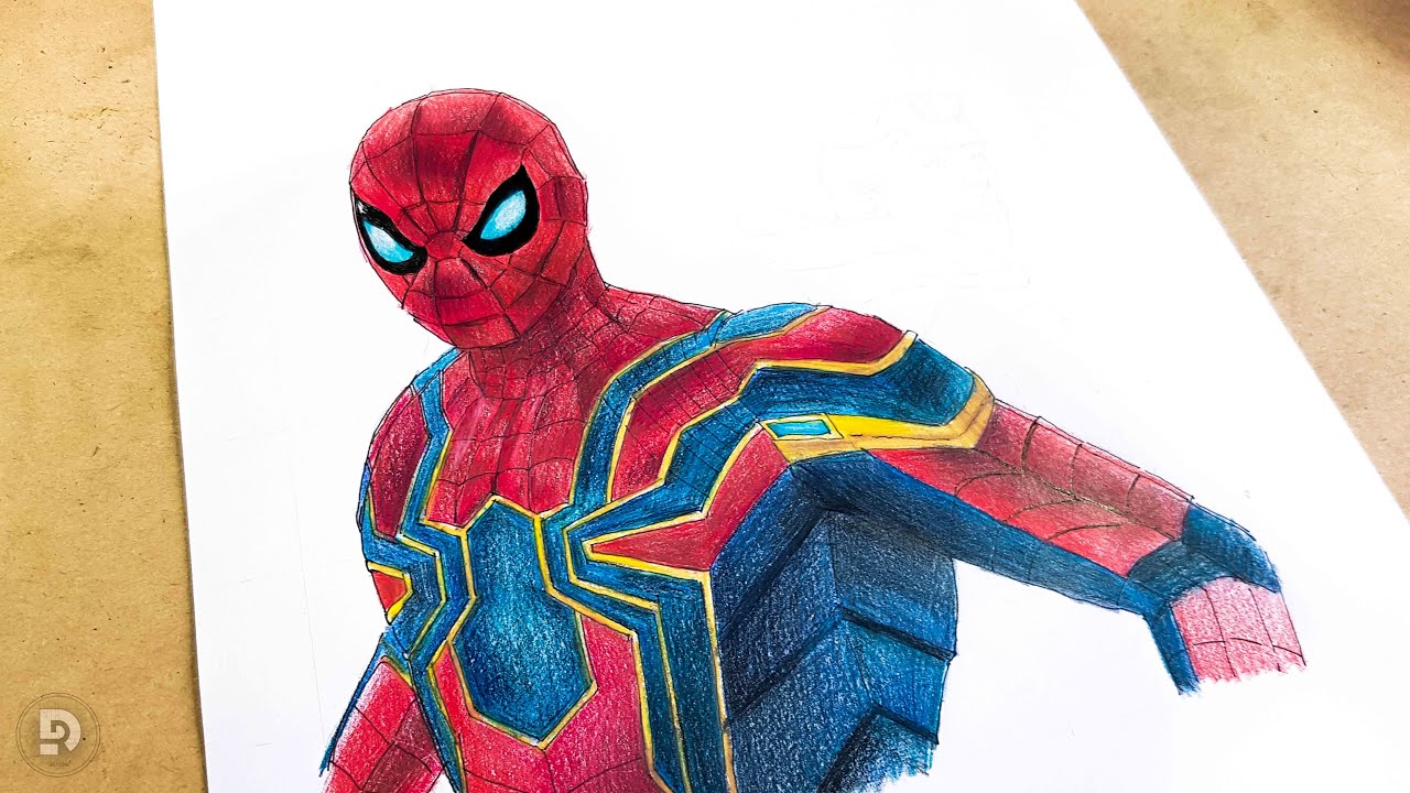 Top 33+ imagen dibujos de spiderman tom holland