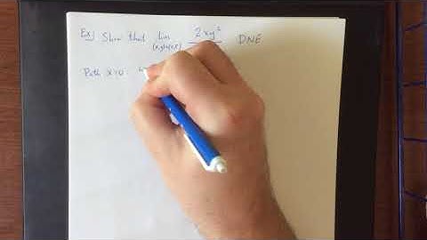 Using paths to show that limits do not exist