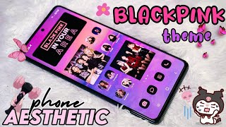 how to make your phone aesthetic ~ BLACKPINK  theme 🐞 samsung customization 🐾 screenshot 4