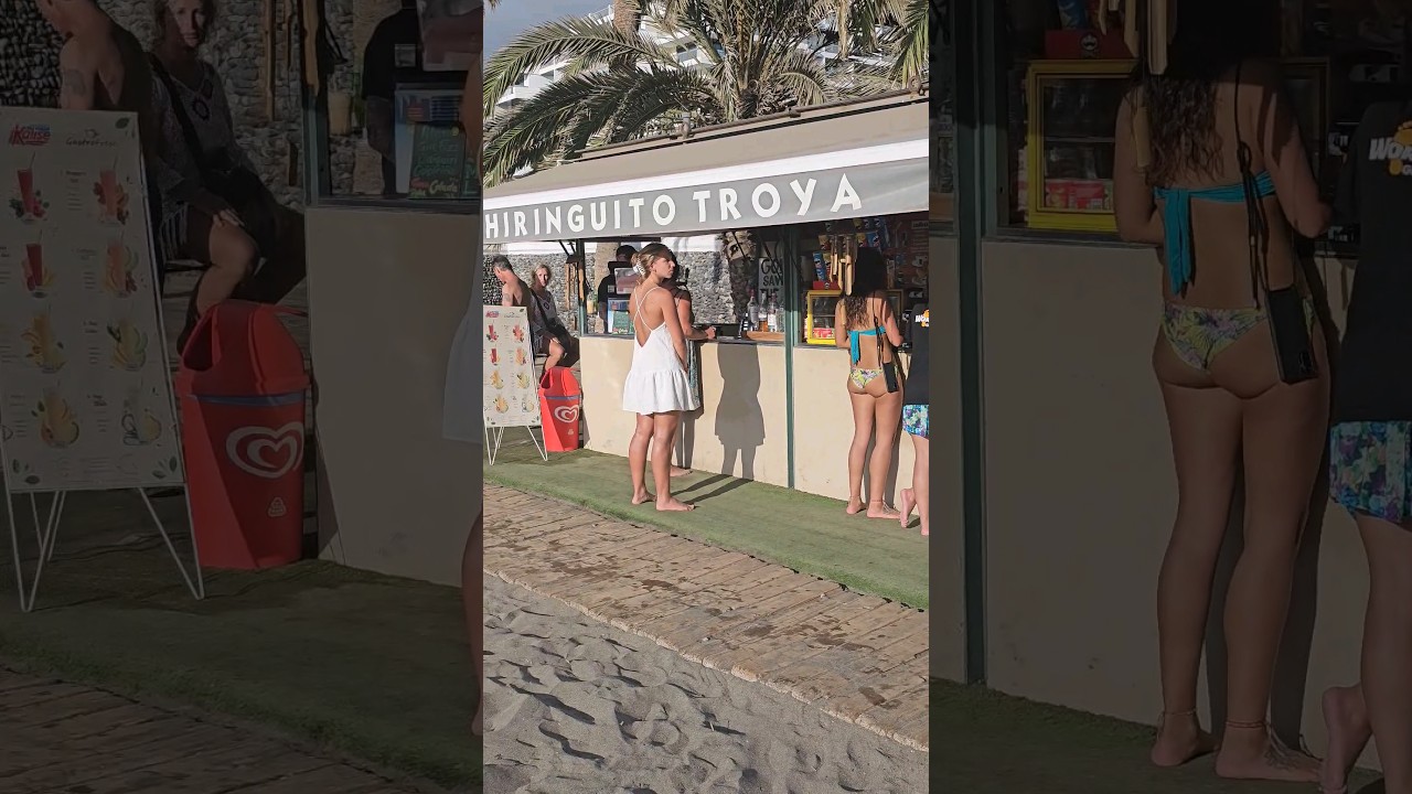 Bar at Playa de Troya, Tenerife +26°C 17:53 October 28, 2023 #tenerife #playadetroya #beach