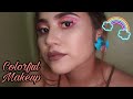 Como hacer un maquillaje colorido// cut crease paso a paso