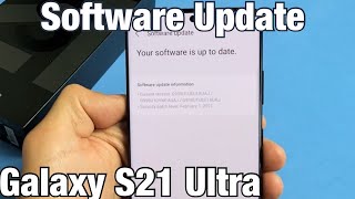 How to Update System Software to Latest Version | Galaxy S21 Ultra screenshot 3