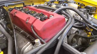 PART 2 - Yellow Honda S2000 - Post-Engine-Rebuild - Cold-Cranking and 1st Startup